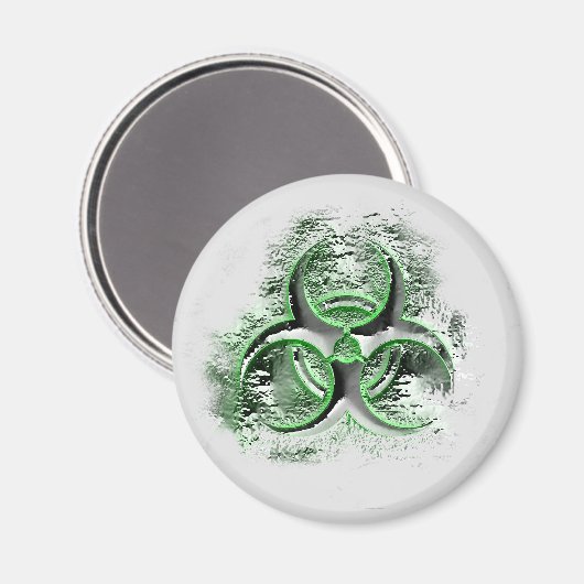 Symbol für Biogefährdung, das den Quicksilbernen M Magnet (Vorderseite/Rückseite)