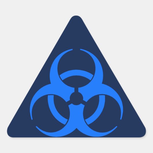 Symbol für blaue Biogefährdung Dreieckiger Aufkleber (Vorderseite)
