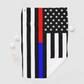 Symbol für blaue, dünne Linie, Feuerwehr Golfhandtuch (Insitu)