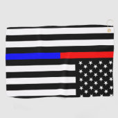 Symbol für blaue, dünne Linie, Feuerwehr Golfhandtuch (Horizontal)