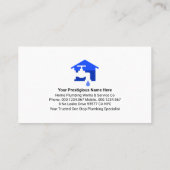 Symbol für blaue Klempnermarken Visitenkarte (Rückseite)