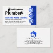 Symbol für blaue Klempnermarken Visitenkarte (Vorne/Hinten)