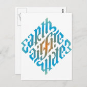 Symbol für blaue Leuchtelemente Postkarte (Vorne/Hinten)