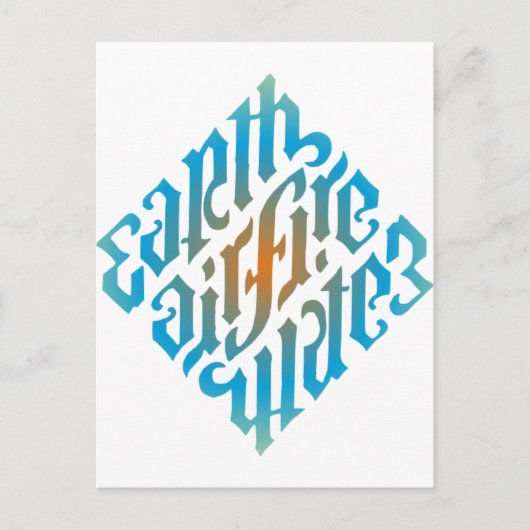 Symbol für blaue Leuchtelemente Postkarte (Vorderseite)