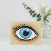 Symbol für blaues Auge Postkarte (Stehend Vorderseite)