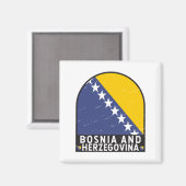 Symbol für Bosnien und Herzegowina Magnet (Vorderseite/Rückseite)