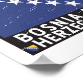 Symbol für Bosnien und Herzegowina Poster (Ecke)