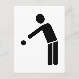 Symbol für Boule Petanque Postkarte