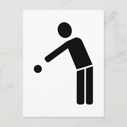 Symbol für Boule Petanque Postkarte (Vorderseite)