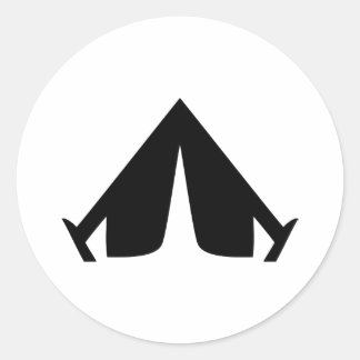 Symbol für Camping Runder Aufkleber