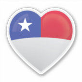 Symbol für Chile-Liebe Aufkleber (Vorderseite)