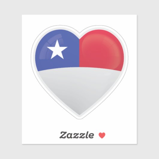 Symbol für Chile-Liebe Aufkleber (Blatt)
