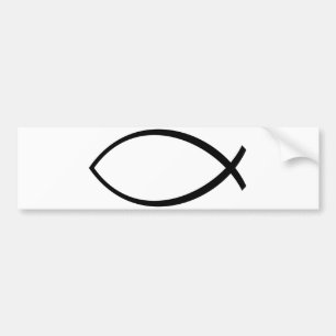 Symbol für christliche Fische (Ichthys) Autoaufkleber