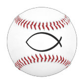 Symbol für christliche Fische (Ichthys) Baseball (Rückseite)