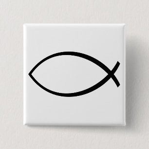 Symbol für christliche Fische (Ichthys) Button