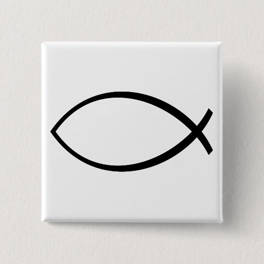 Symbol für christliche Fische (Ichthys) Button (Vorderseite)