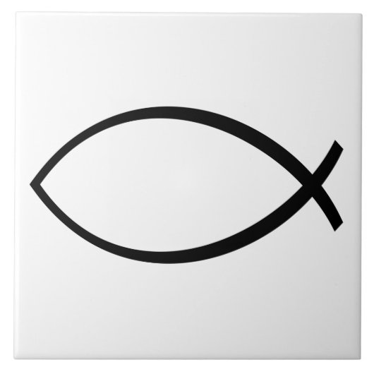 Symbol für christliche Fische (Ichthys) Fliese (Vorderseite)