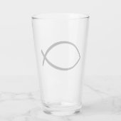 Symbol für christliche Fische (Ichthys) Glas (Rückseite)