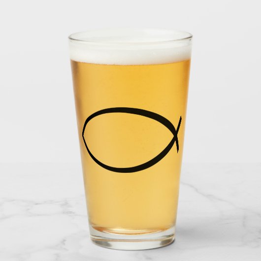 Symbol für christliche Fische (Ichthys) Glas (Vorne (Gefüllt))