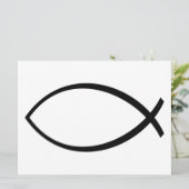 Symbol für christliche Fische (Ichthys) Karte (Stehend Vorderseite)