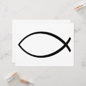 Symbol für christliche Fische (Ichthys) Karte (Vorderseite/Rückseite Beispiel)