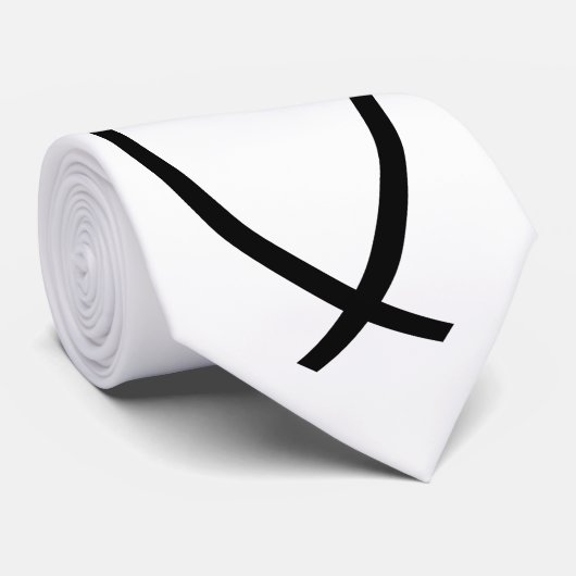 Symbol für christliche Fische (Ichthys) Krawatte (Gerollt)