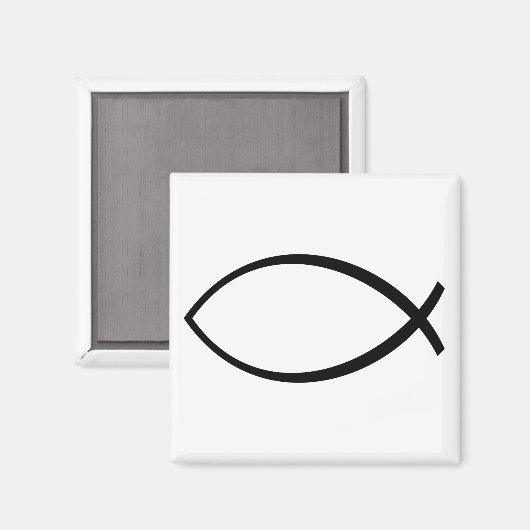 Symbol für christliche Fische (Ichthys) Magnet (Vorderseite/Rückseite)