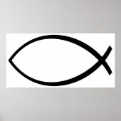 Symbol für christliche Fische (Ichthys) Poster (Vorne)