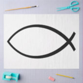Symbol für christliche Fische (Ichthys) Seidenpapier (Basteln)