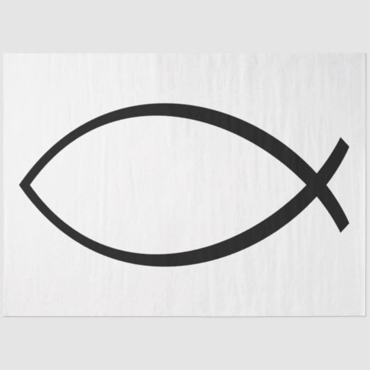 Symbol für christliche Fische (Ichthys) Seidenpapier (Vorderseite)
