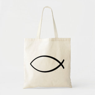 Symbol für christliche Fische (Ichthys) Tragetasche