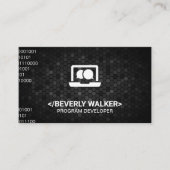 Symbol für Computer und Chat Visitenkarte (Vorderseite)