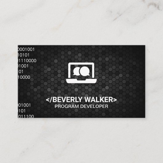 Symbol für Computer und Chat Visitenkarte (Vorderseite)