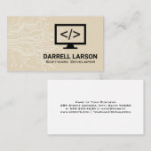 Symbol für Computerprogrammierer | Schalttafel Visitenkarte (Vorne/Hinten)