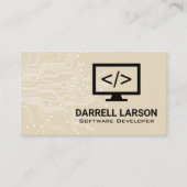 Symbol für Computerprogrammierer | Schalttafel Visitenkarte (Vorderseite)