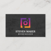 Symbol für Content Creator | Kameraausschluss Visitenkarte (Vorderseite)