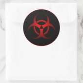 Symbol für coole rote und schwarze chemische Bioge Runder Aufkleber (Tasche)
