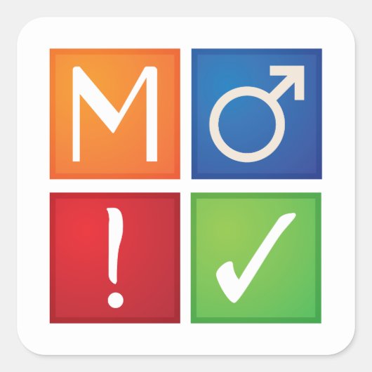 Symbol für das Ao3-Abzeichen Quadratischer Aufkleber (Vorderseite)