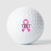 Symbol für das Bewusstsein für rosa Brustkrebs Golfball (Vorderseite)