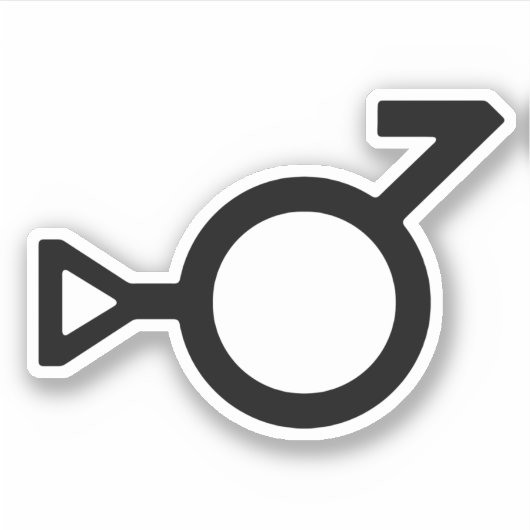 Symbol für das dritte Geschlecht Aufkleber (Vorderseite)