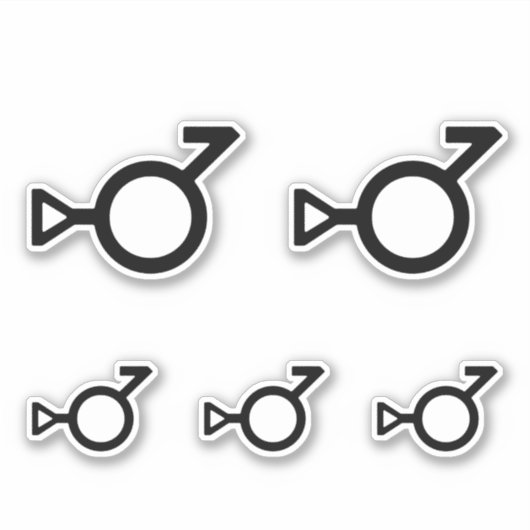 Symbol für das dritte Geschlecht Aufkleber (Vorderseite)