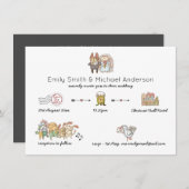 Symbol für das Einladungsprogramm für Hochzeitstic Einladung (Vorne/Hinten)