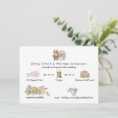 Symbol für das Einladungsprogramm für Hochzeitstic Einladung (Stehend Vorderseite)