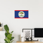 Symbol für das Flaggenland von Belize Poster (Heimbüro)