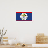 Symbol für das Flaggenland von Belize Poster (Küche)