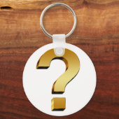 Symbol für das Gold-Fragezeichen Schlüsselanhänger (Vorderseite)