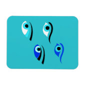Symbol für das griechische Fischerboot böse Augen Magnet (Horizontal)