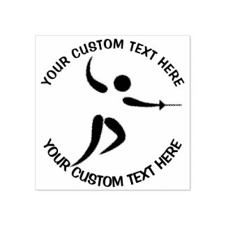 Symbol für das Logo "Sport Fencing" mit benutzerde Gummistempel