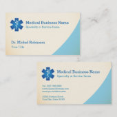 Symbol für das medizinische Personal von Asclepius Visitenkarte (Vorne/Hinten)