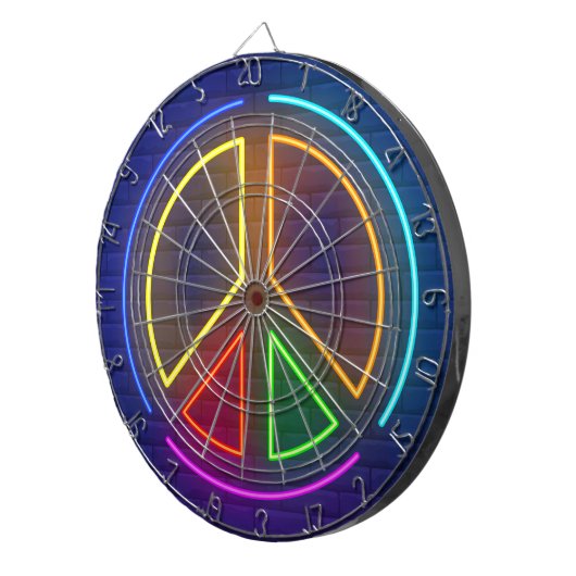 Symbol für das mehrfarbige Neonfriedzeichen Dartscheibe (Vorderseite rechts)